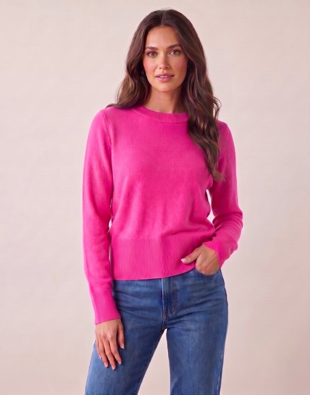 J.Crew Cashmere Classic-Fit Crewneck Sweater Neon Yulip Flamingo Pink Sz Small
